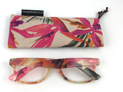 Soft hot printing suede nap reading glasses pouch D160