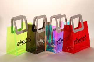 Four styles of tote bags, printed with customizable, summer fashion bags