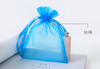 Blue mesh bundle pocket cosmetics sample dustproof storage drawstring bag environmental protection transparent gift jewelry bag