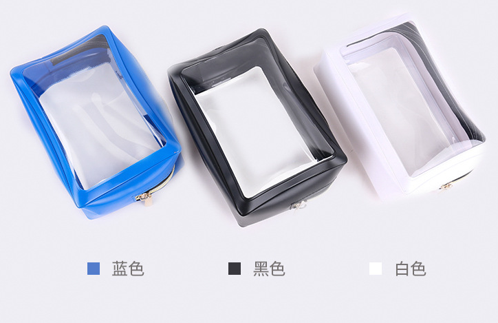 Three-color jelly PVC cosmetic bag transparent three-dimensional waterproof wash gargle travel collection portable handbag