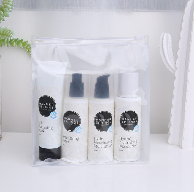 Simple waterproof pvc zipper bag spot high frequency hot pressing transparent pvc bag environmental protection gift cosmetic packaging bag