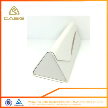 folding triangle glasses case
