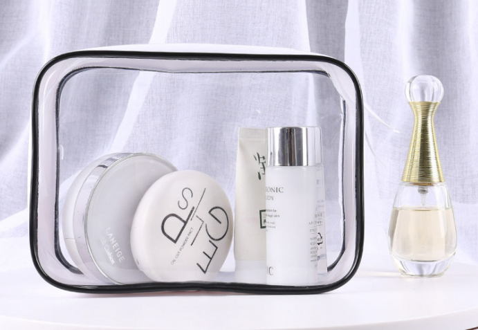 Transparent PVC cosmetic bag stereo waterproof PVC bag cosmetic gift bag travel receipt bag