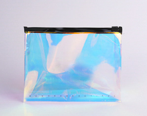 Transparent pvc bag zipper travel storage bag