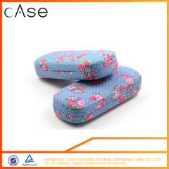 I6402 WenZhou Cotton print metal optical eyeglasses case