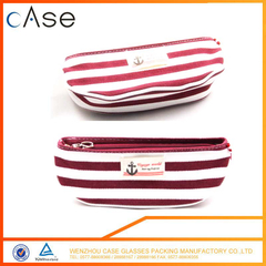 2017 red soft customer logo printed sunglass bag/sunglass box
