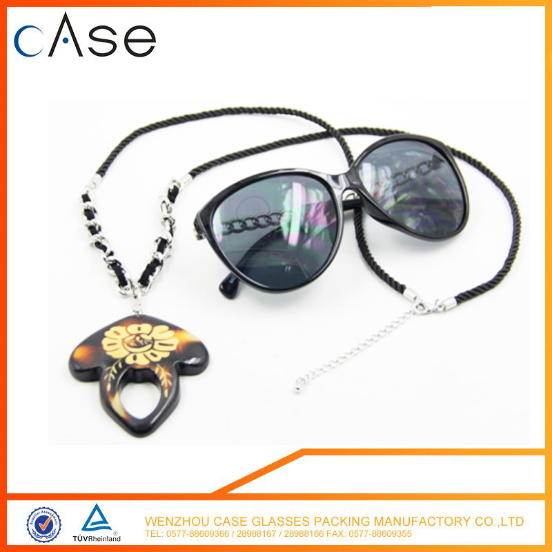 2017 fashion wood bead resin chain for reading/optical glasses