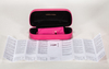 2021 sunglasses, pink, logoprinted 3 piece box, including glasses tin case, paper box and pocket