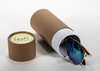 BurlyWood Kraft Paperboard Tubes Round Kraft Paper Containers for Pencils Tea Caddy Coffee Cosmetic 