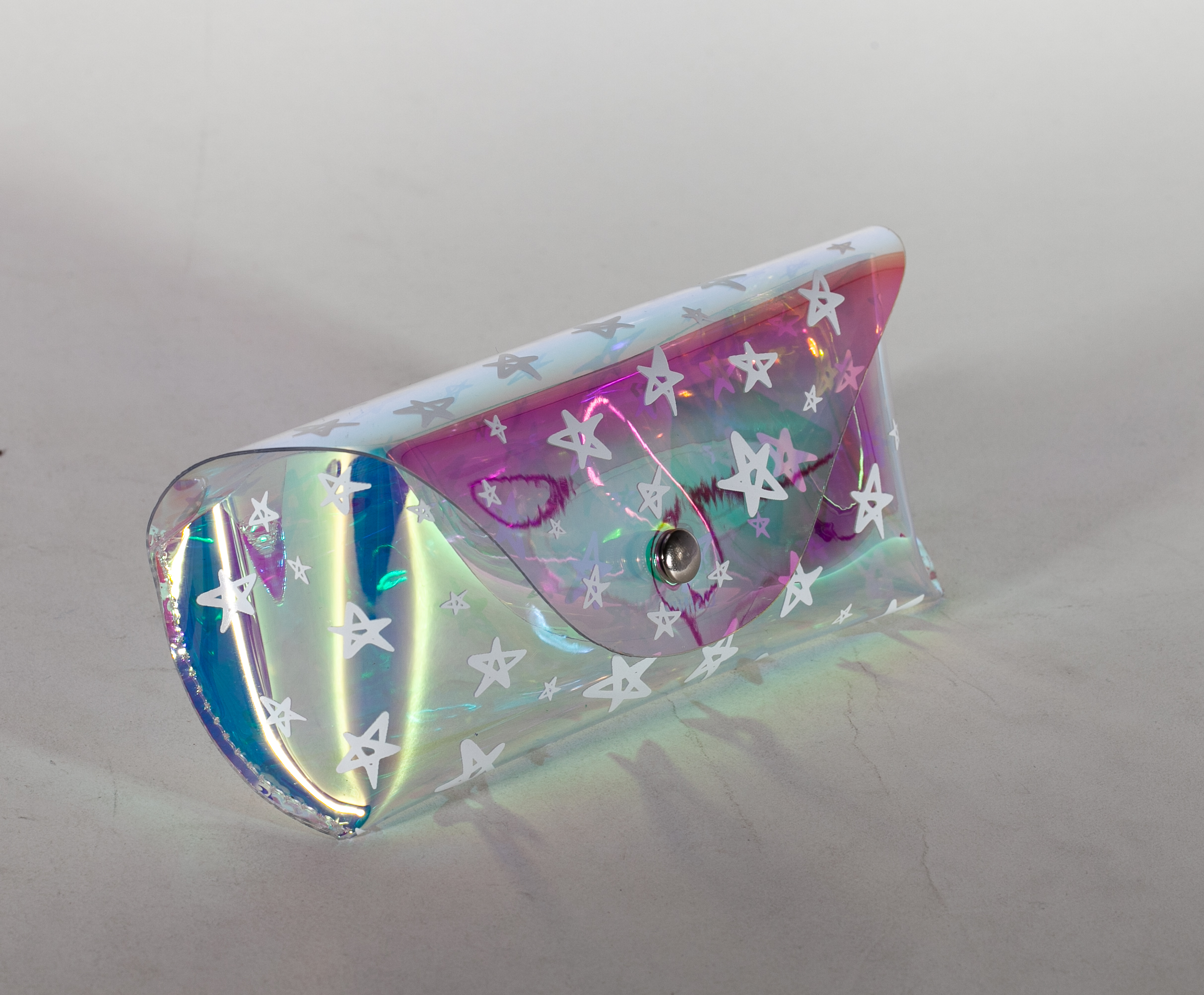 2021 Sunglasses, A Translucent, Button-down Soft Bag of Glasses Printed with A Five-pointed Star