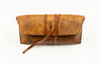 2021 Glass Case Sunglasses A Brown Leather-lined, Strappy Glasses Case That Resembles A Leather Bag