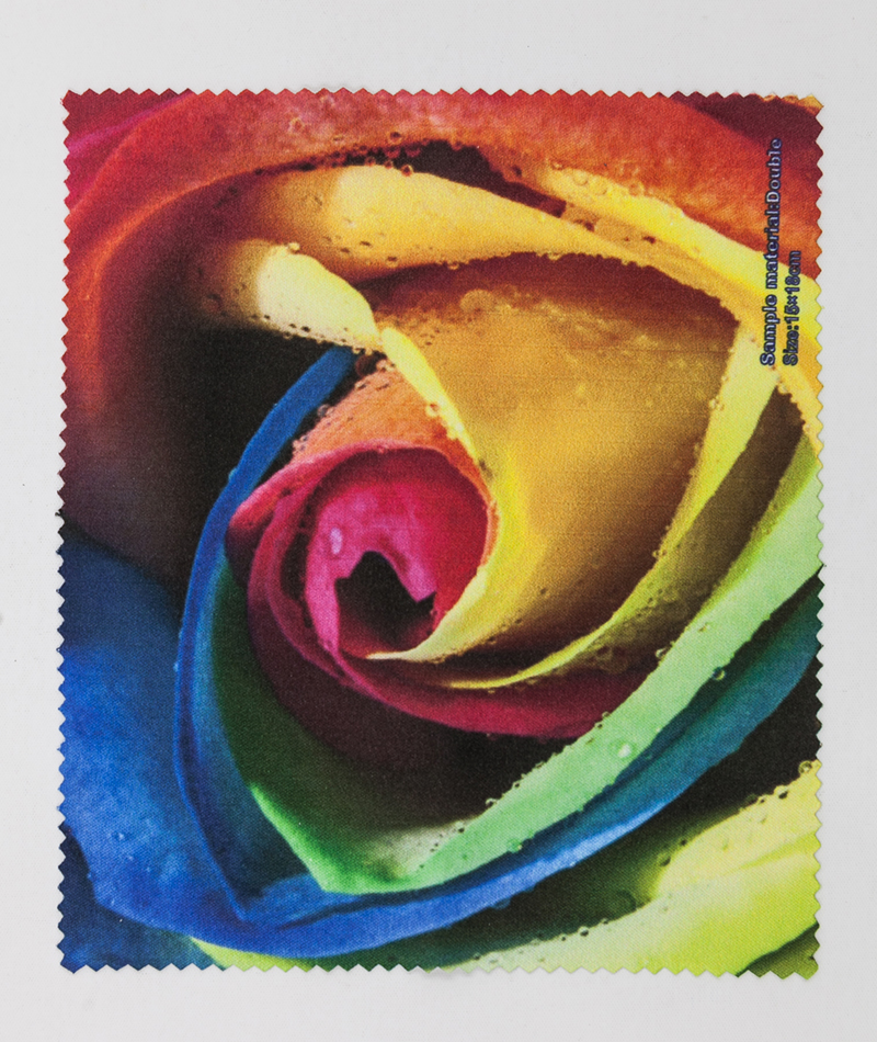 2021 wipe cloth, printed with colorful spiral petal pattern of eyewear cloth
