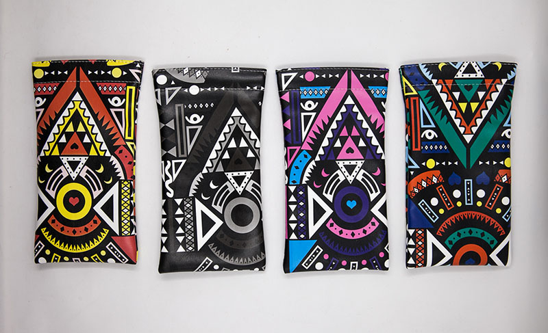 Four Types of Glasses Bags in 2021, with Irregular Abstract Patterns Printed on The Pocket