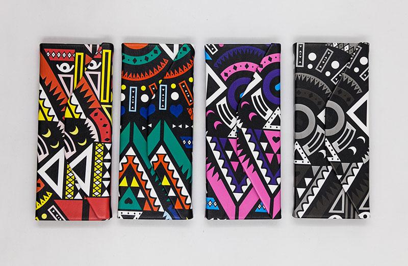 Four Types of 2021 Sunglasses, Printed with Abstract Irregular Patterns, Detachable Handmade Glasses Cases