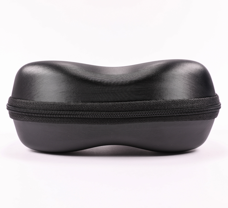 2021 GlASSES CASE A Black, Zip-end Glasses Case, Shaped Like A Peanut.