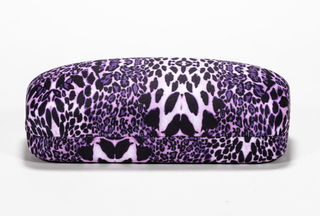 2021 glasses box iron box purple leopard print texture comfortable