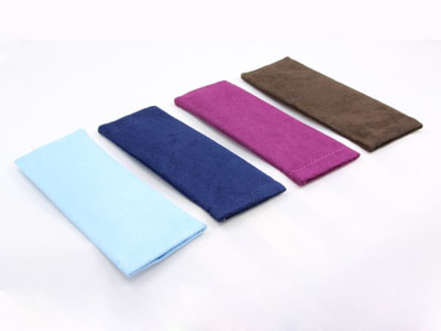 Suede nap reading glasses pouch with leaf spring D73