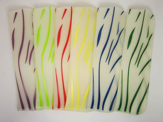 Printed stripes soft PVC eyeglasses pouch F81